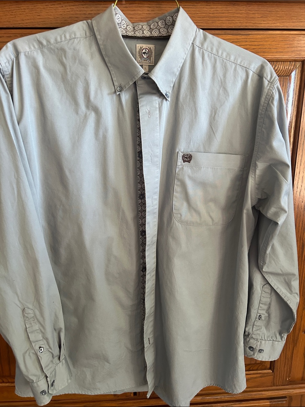 Cinch Men's Light Gray Button-Down Shirt